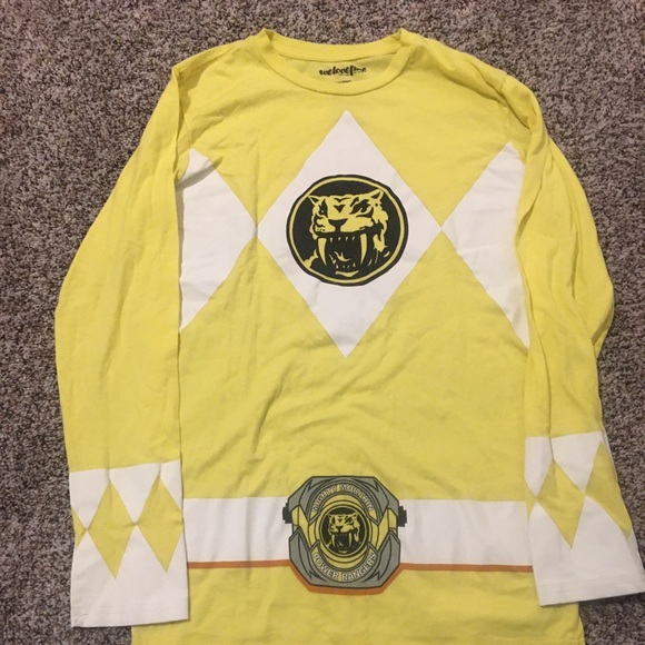 yellow power ranger shirt